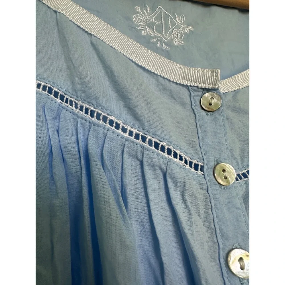 Eileen West Robe Womens S  Summer Breeze Cotton Button Front Long Pockets A Line